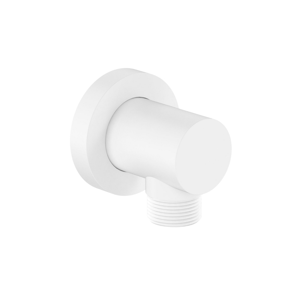 Cut out image of the Roca Aqua Matt White Round Shower Outlet